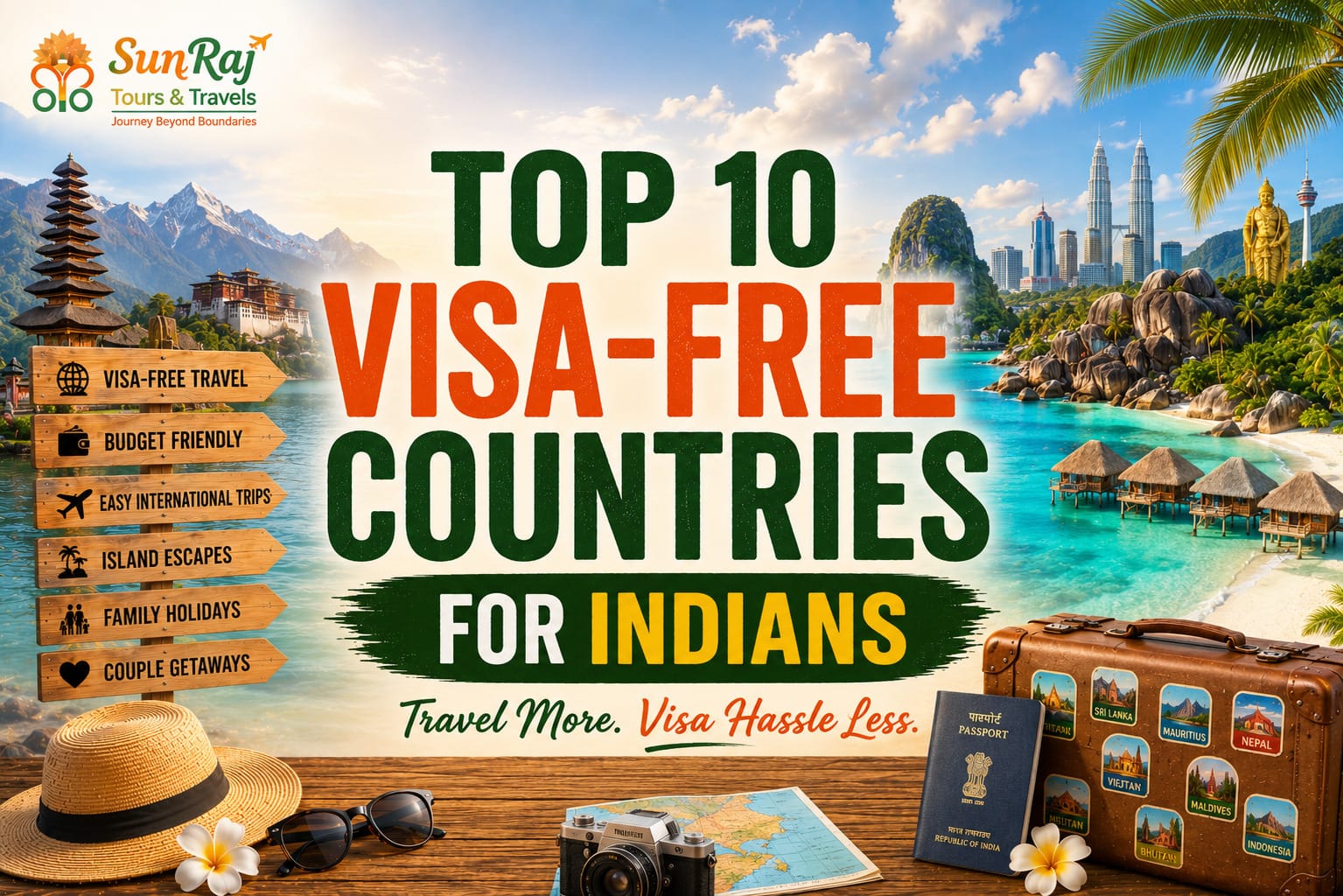 Top 10 Visa-Free Countries for Indians